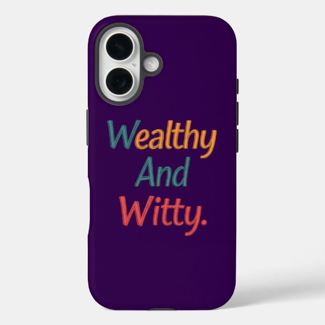 Funda iPhone 16 Estuche para iPhoneiPhone/iPad rico y ingenioso (Reverso )