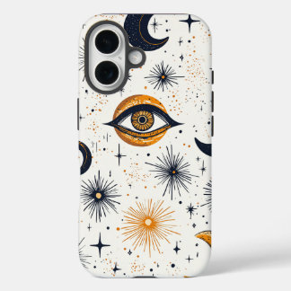 Funda iPhone 16 Estuche para teléfono Boho de visión celeste