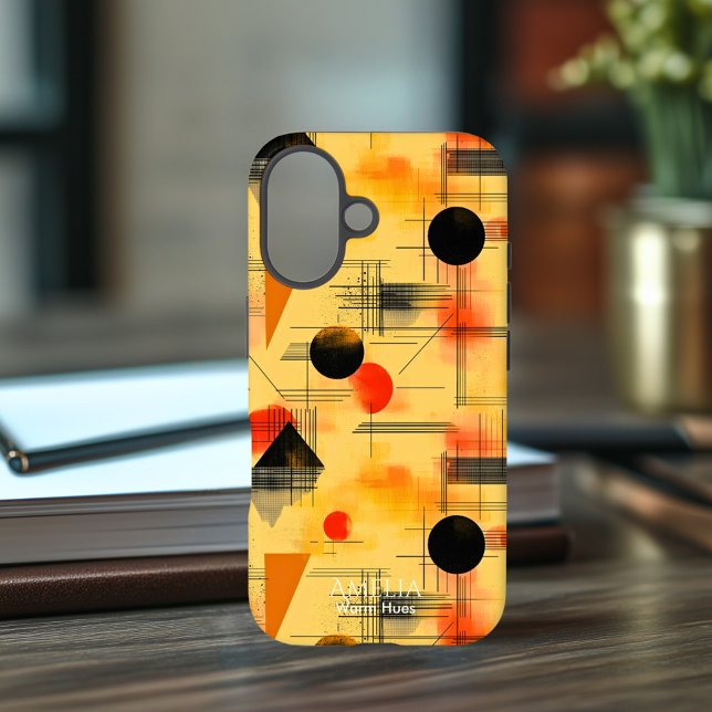 Funda iPhone 16 Estuche para teléfono con estilo geométrico y cáli (Subido por el creador)