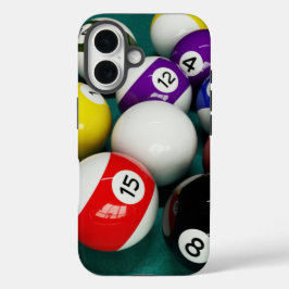 Funda iPhone 16 Estuche para teléfono de bolas de billar