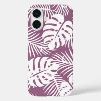 Funda iPhone 16 Estuche para teléfono de hoja de monastera tropica