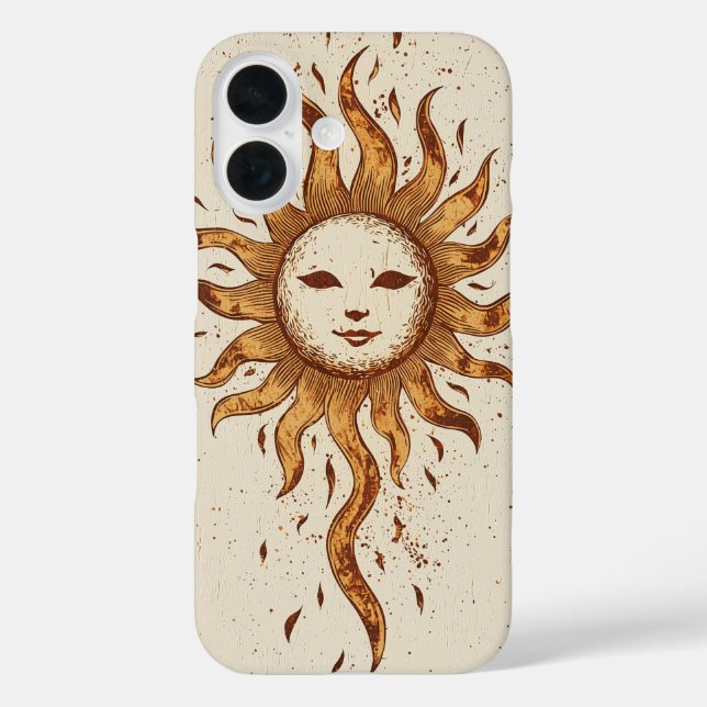 Funda iPhone 16 Estuche para teléfono de sol radiante (Reverso )