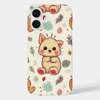 Funda iPhone 16 estuche para teléfono de un gato lindo