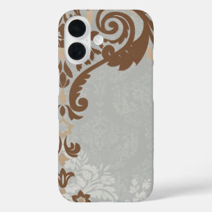 Funda iPhone 16 Estuche para teléfono elegante de chocolate platea