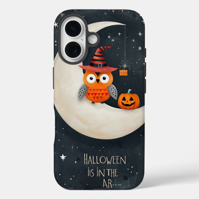 Funda iPhone 16 Estuche para teléfono Funda-mate de Halloween, App (Reverso )
