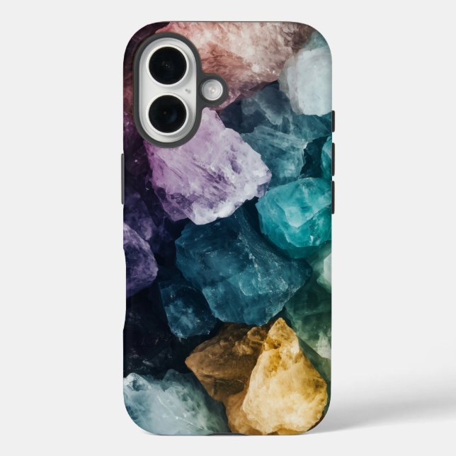 Funda iPhone 16 Estuche para teléfono Gemstone Crystal (Reverso )