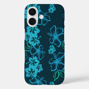 Funda iPhone 16 Estuche para teléfono Hibiscus Blue Hawaiian