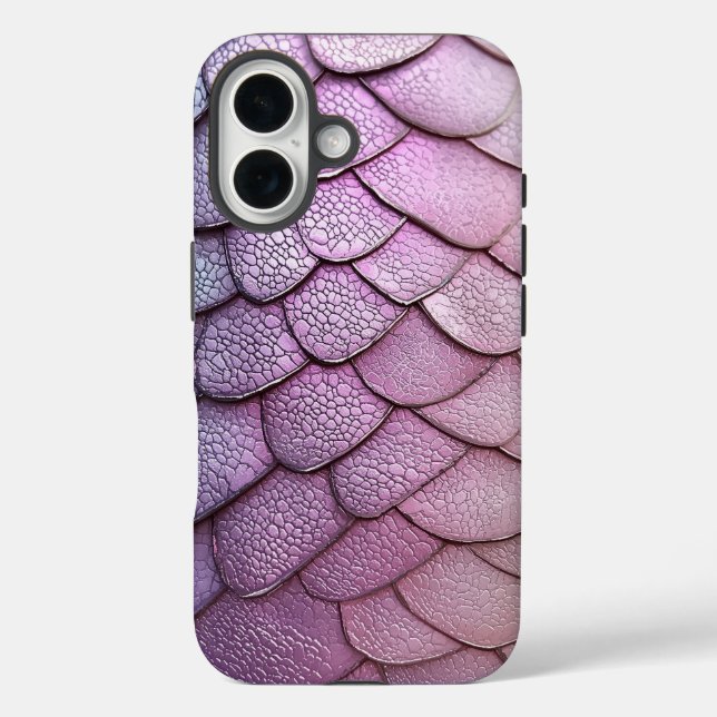 Funda iPhone 16 Estuche para teléfono Pastel Piel de serpiente Ele (Reverso )