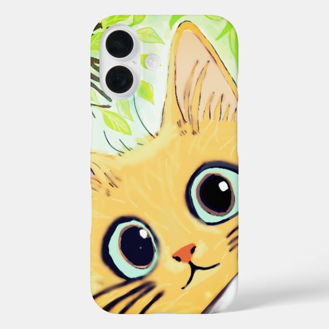 Funda iPhone 16 Estuche para teléfono Peekaboo Kitten - Diseño par (Reverso )
