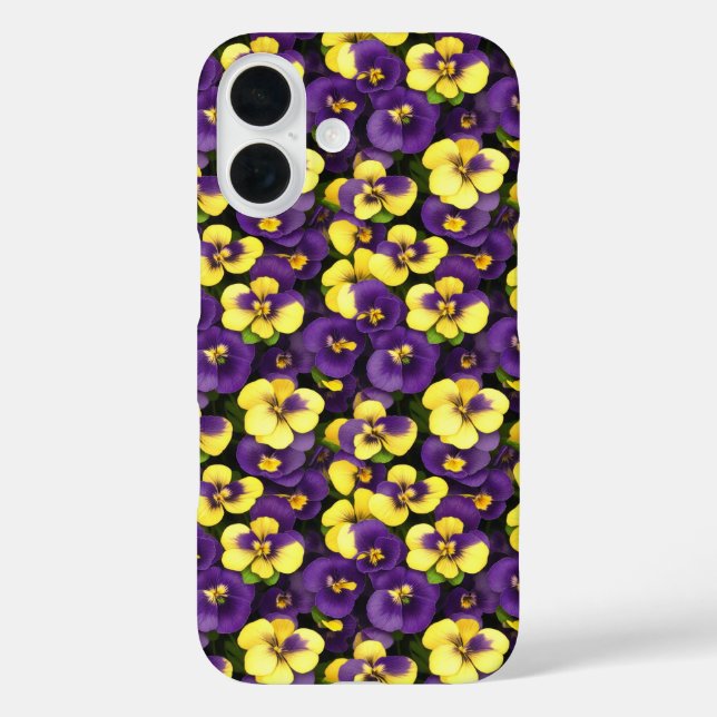 Funda iPhone 16 Estuche para teléfonos de pequeños paneles amarill (Reverso )