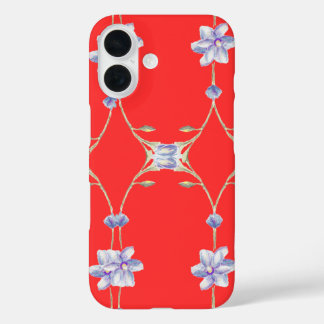 Funda iPhone 16 Estuche Rèd de iphone floral