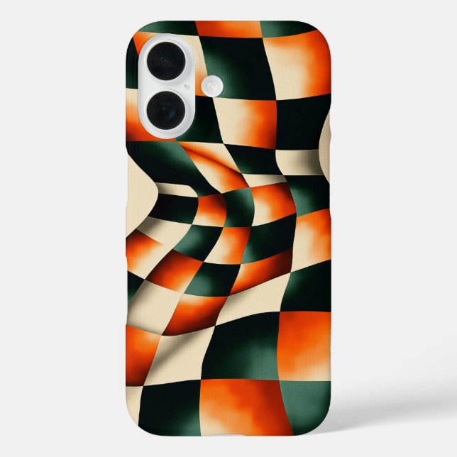 Funda iPhone 16 Estuche Retro Optical Swirl Phone (Reverso )