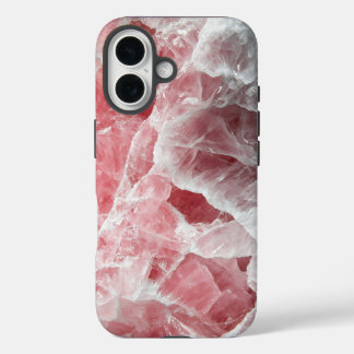 Funda iPhone 16 Estuche Rosa Quartz Crystal Phone