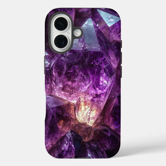 Funda iPhone 16 Estuche Royal Amethyst Stones Phone (Reverso )