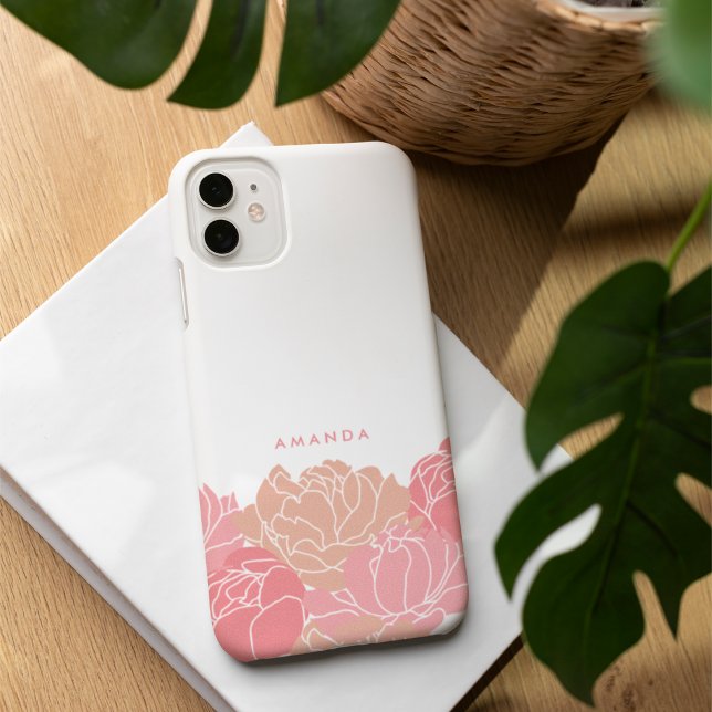 Funda iPhone 16 Estuche Rubor Pink Peonies para iPhone personaliza (Subido por el creador)