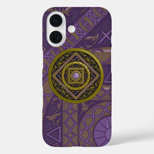 Funda iPhone 16 Estuche Sagittarius Mandala Funda-Mate Phone (Reverso )