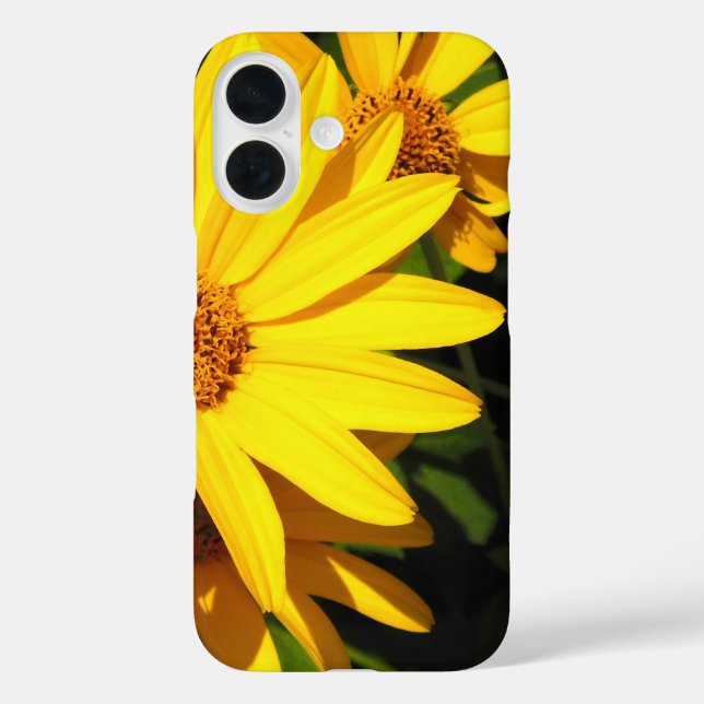 Funda iPhone 16 Estuche Sunny Yellow Daisy Petals para iPhone (Reverso )