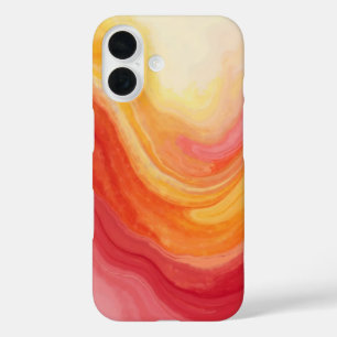 Funda iPhone 16 Estuche Sunset Swirl para iPhone - Amarillo, Rojo 