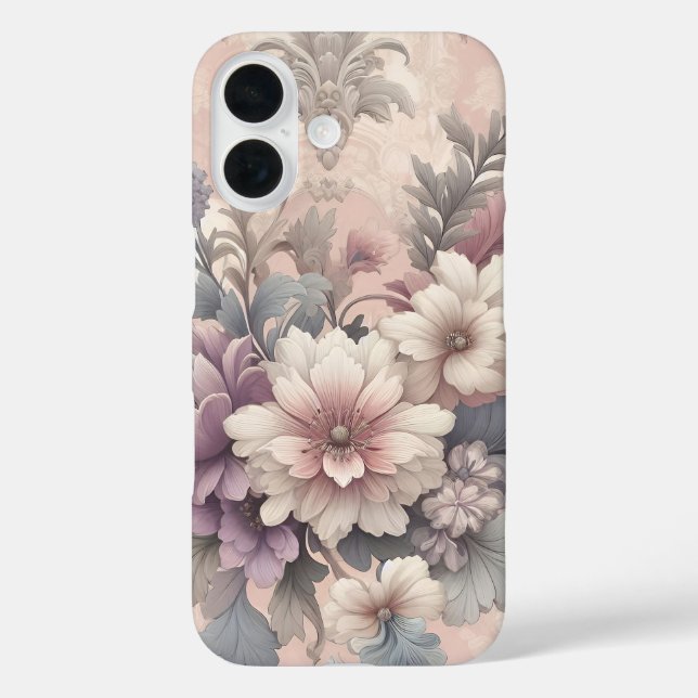 Funda iPhone 16 Estuche Vintage Floral Phone (Reverso )