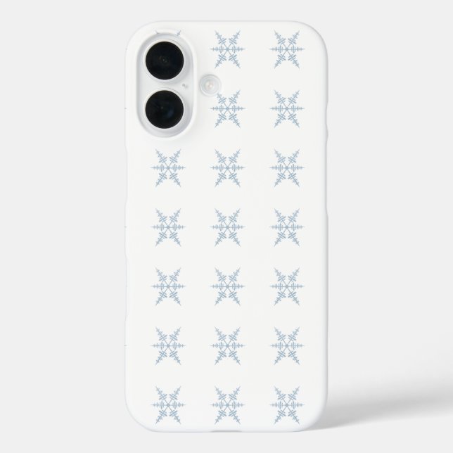 Funda iPhone 16 Estuche Winter Snowflakes para iPhone / iPad (Reverso )
