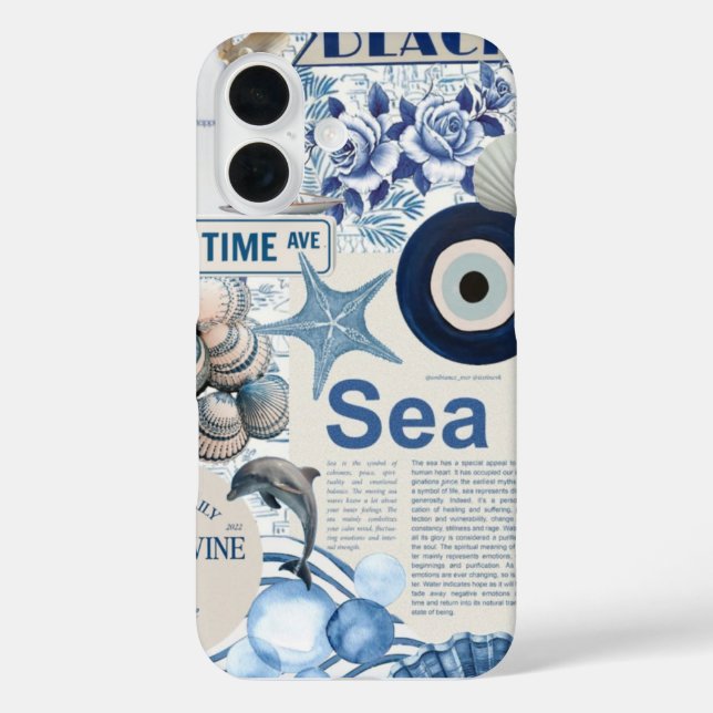 Funda iPhone 16 Estuches de teléfono de verano de época corta (Reverso )