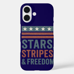 Funda iPhone 16 Estuches Stripes & Freedom iPhone Case Patriotic U