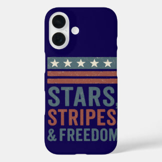 Funda iPhone 16 Estuches Stripes & Freedom iPhone Case Patriotic U