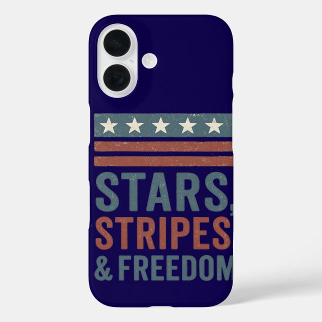 Funda iPhone 16 Estuches Stripes & Freedom iPhone Case Patriotic U (Reverso )