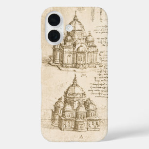 Funda iPhone 16 Estudio de catedral arquitectónica de Leonardo da