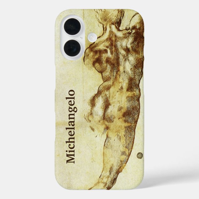 Funda iPhone 16 Estudio de Miguel Ángel para la batalla de Cascina (Reverso )