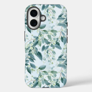 Funda iPhone 16 Eucalipto verde suave color de agua