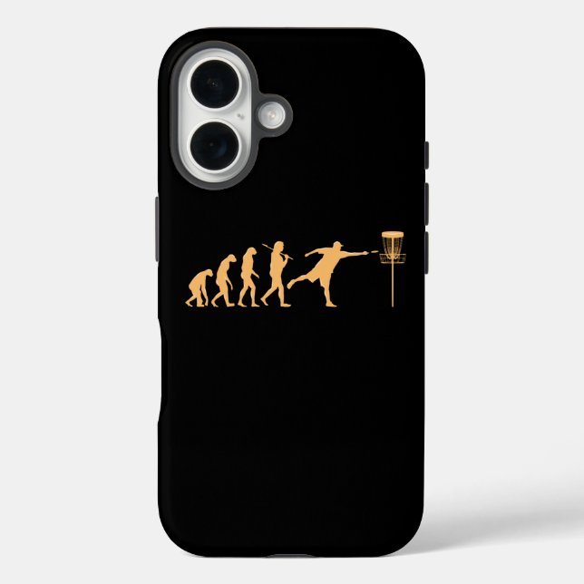 Funda iPhone 16 Evolución del disco de golf (Reverso )
