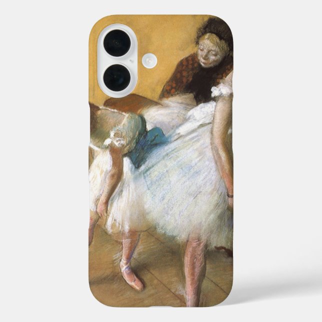 Funda iPhone 16 Examen de danza por Edgar Degas, Ballet de época (Reverso )
