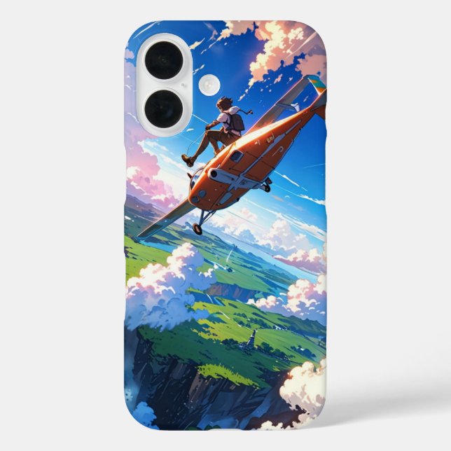 Funda iPhone 16 Explorador enlazado al horizonte (Reverso )