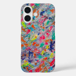 Funda iPhone 16 Expresión colorida en pintura acrílica