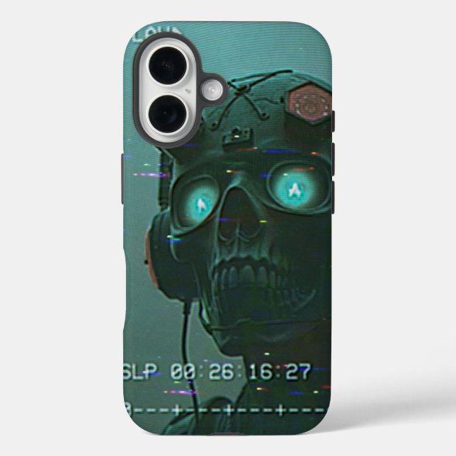 Funda iPhone 16 Extraterrestre retro en el VCR (Reverso )