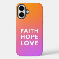 Faith Hope Love Gradient Color Naranja Purple