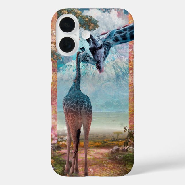 Funda iPhone 16 Familia Giraffe "PATRIMONIO AFRICANO" (Reverso )