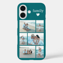 Familia Moderna 6 Foto Azul Turquesa