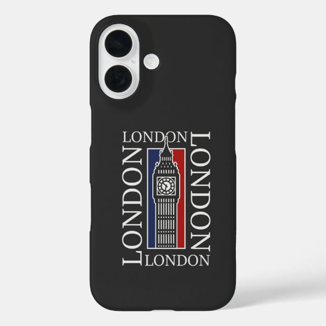 Funda iPhone 16 Famosa Icónica Torre del Reloj Big Ben Londres Ing (Reverso )