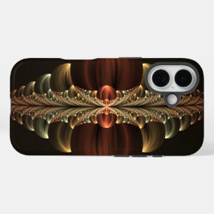 Funda iPhone 16 Fantasía Construcción Brillante Resumen Arte Fract