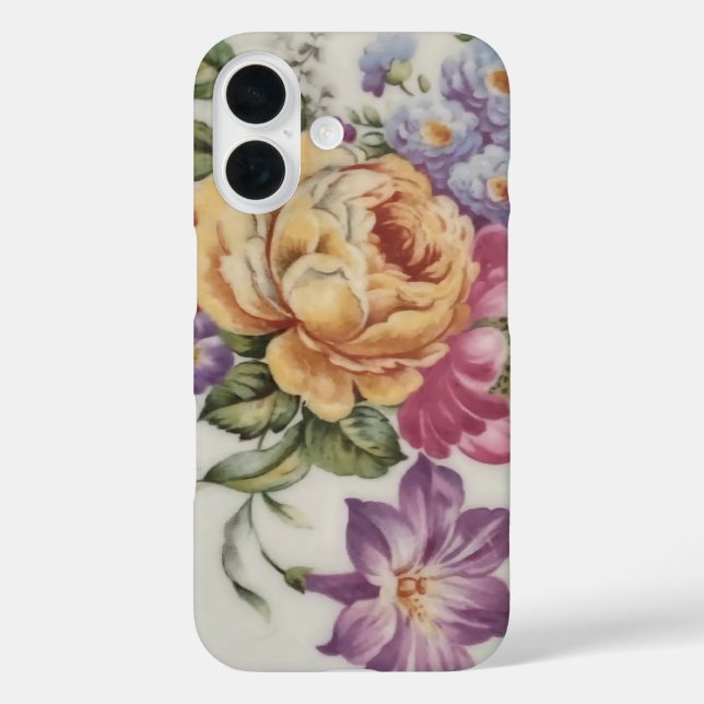 Funda iPhone 16 Fantasía Floral  (Reverso )