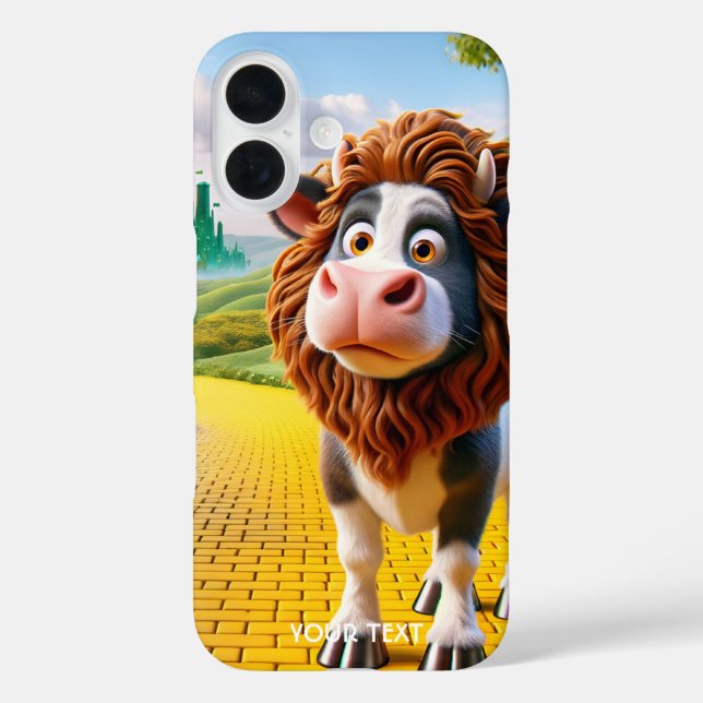 Funda iPhone 16 Fantasy Cute Cow Lion Road (Reverso )