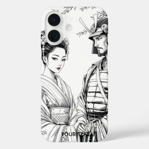 Funda iPhone 16 Fantasy Cute Samurai Geisha Lápiz