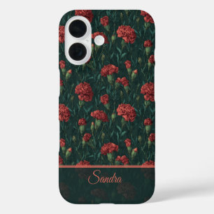 Funda iPhone 16 Favor de Boda Atractivo Nombre de Flor Clavel