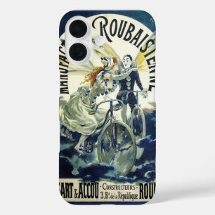 Funda iPhone 16 Fe de Art Nouveau vintage, Luna Pierrot de Bicicle