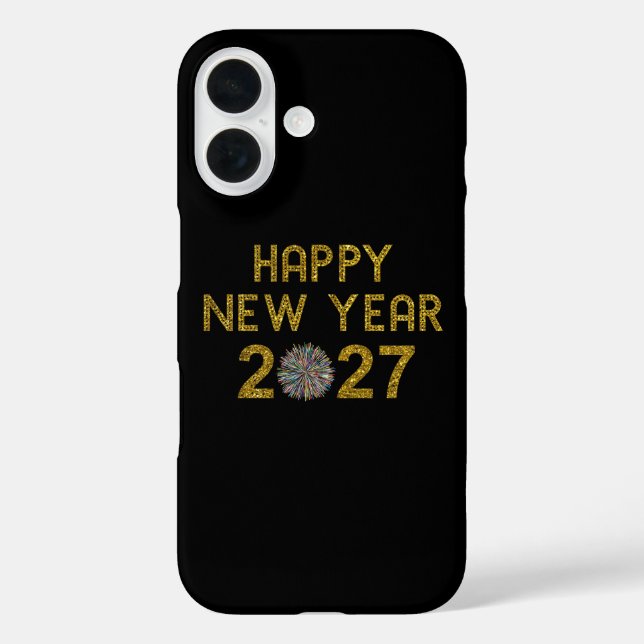 Funda iPhone 16 Feliz Año Nuevo 2027 (Reverso )