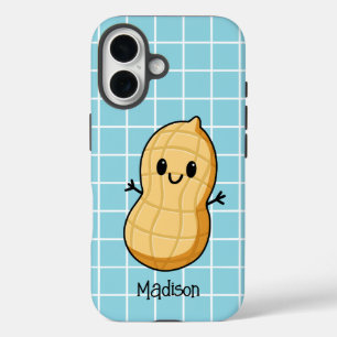 Funda iPhone 16 Feliz Cacahuete Kawaii De Dibujos Animados – Nuez