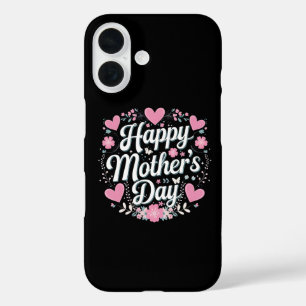 Funda iPhone 16 Feliz Día de la Madre Floral Bonita Mamá Abuela