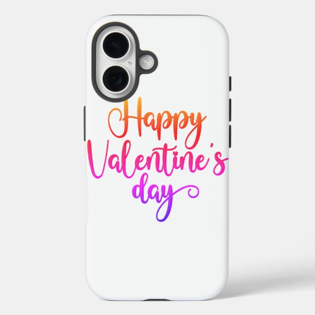 Funda iPhone 16 Feliz Día de San Valentín (Reverso )